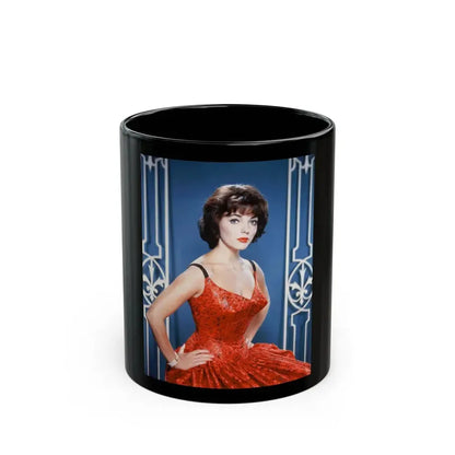 Joan Collins #567 (Vintage Female Icon) Black Coffee Mug 11oz - Go Mug Yourself