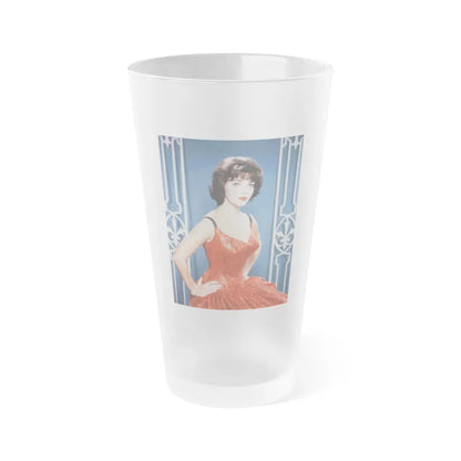Joan Collins #567 (Vintage Female Icon) Frosted Pint Glass 16oz 16oz Frosted - Go Mug Yourself