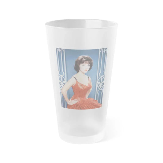 Joan Collins #567 (Vintage Female Icon) Frosted Pint Glass 16oz 16oz Frosted - Go Mug Yourself