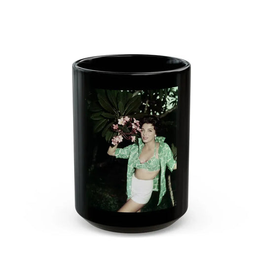 Joan Collins #568 (Vintage Female Icon) Black Coffee Mug 15oz - Go Mug Yourself
