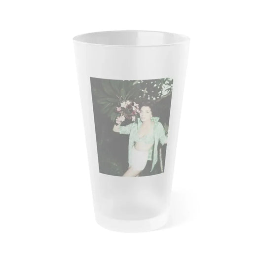 Joan Collins #568 (Vintage Female Icon) Frosted Pint Glass 16oz 16oz Frosted - Go Mug Yourself