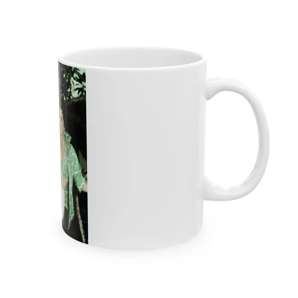 Joan Collins #568 (Vintage Female Icon) White Coffee Mug - Go Mug Yourself