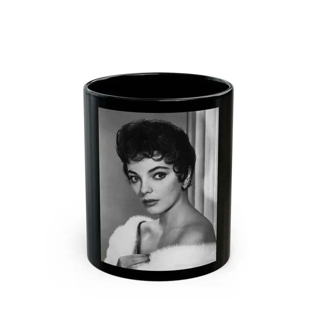 Joan Collins #572 (Vintage Female Icon) Black Coffee Mug 11oz - Go Mug Yourself