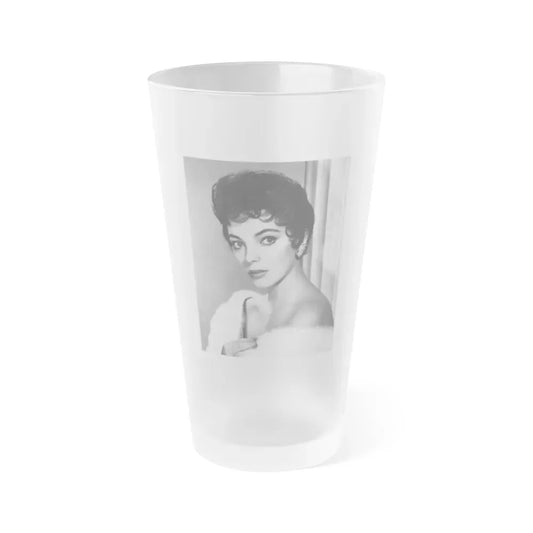 Joan Collins #572 (Vintage Female Icon) Frosted Pint Glass 16oz 16oz Frosted - Go Mug Yourself