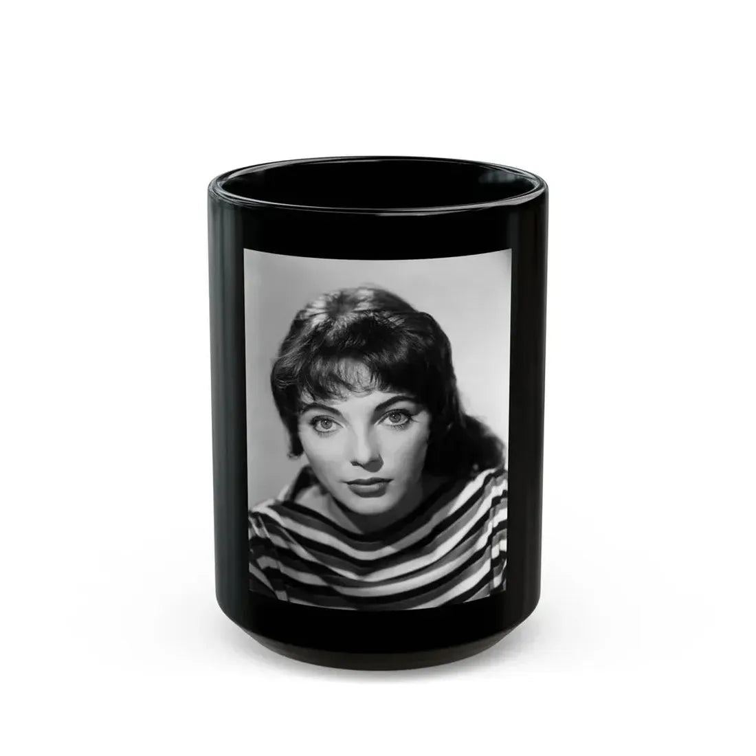 Joan Collins #573 (Vintage Female Icon) Black Coffee Mug 15oz - Go Mug Yourself