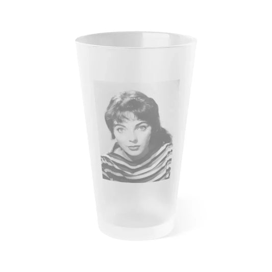 Joan Collins #573 (Vintage Female Icon) Frosted Pint Glass 16oz 16oz Frosted - Go Mug Yourself