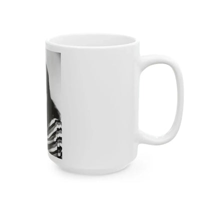 Joan Collins #573 (Vintage Female Icon) White Coffee Mug - Go Mug Yourself