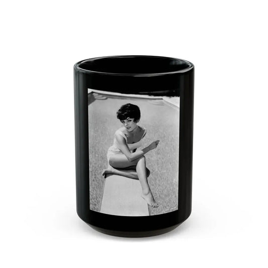 Joan Collins #575 (Vintage Female Icon) Black Coffee Mug 15oz - Go Mug Yourself