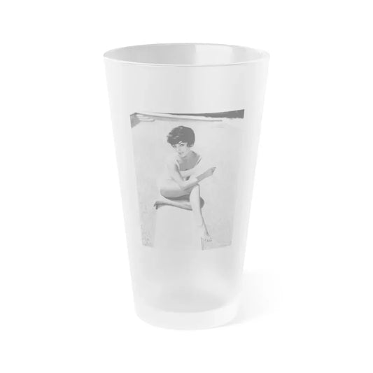 Joan Collins #575 (Vintage Female Icon) Frosted Pint Glass 16oz 16oz Frosted - Go Mug Yourself