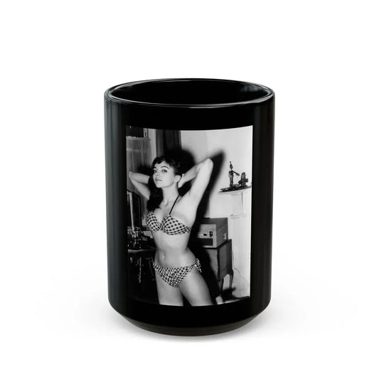 Joan Collins #576 (Vintage Female Icon) Black Coffee Mug 15oz - Go Mug Yourself