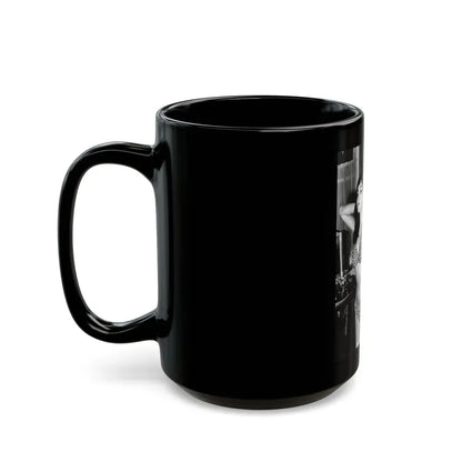 Joan Collins #576 (Vintage Female Icon) Black Coffee Mug - Go Mug Yourself