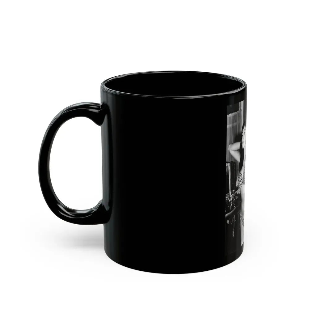 Joan Collins #576 (Vintage Female Icon) Black Coffee Mug - Go Mug Yourself
