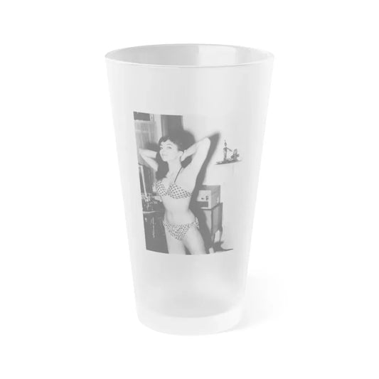 Joan Collins #576 (Vintage Female Icon) Frosted Pint Glass 16oz 16oz Frosted - Go Mug Yourself