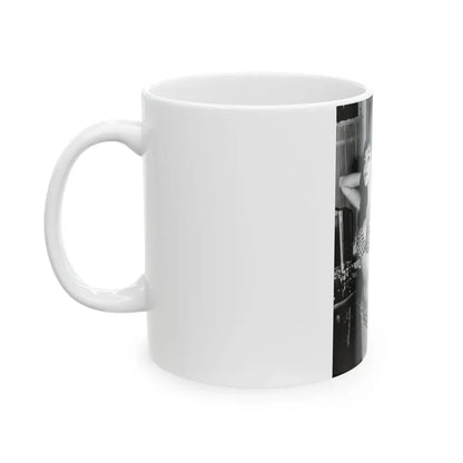 Joan Collins #576 (Vintage Female Icon) White Coffee Mug - Go Mug Yourself