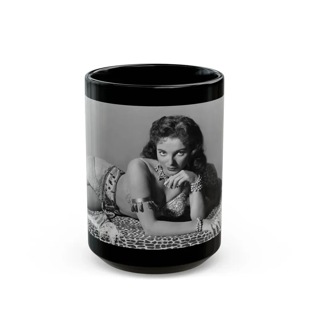 Joan Collins #577 (Vintage Female Icon) Black Coffee Mug 15oz - Go Mug Yourself