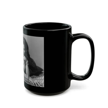Joan Collins #577 (Vintage Female Icon) Black Coffee Mug - Go Mug Yourself