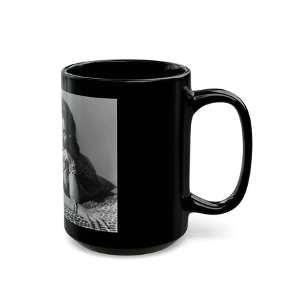 Joan Collins #577 (Vintage Female Icon) Black Coffee Mug - Go Mug Yourself