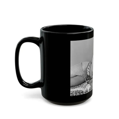 Joan Collins #577 (Vintage Female Icon) Black Coffee Mug - Go Mug Yourself
