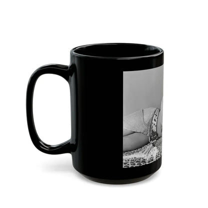Joan Collins #577 (Vintage Female Icon) Black Coffee Mug - Go Mug Yourself