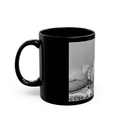 Joan Collins #577 (Vintage Female Icon) Black Coffee Mug - Go Mug Yourself