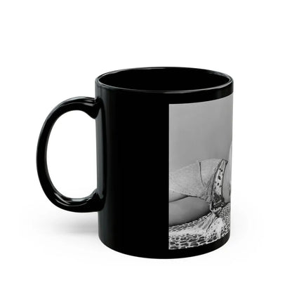 Joan Collins #577 (Vintage Female Icon) Black Coffee Mug - Go Mug Yourself