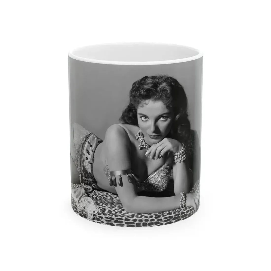 Joan Collins #577 (Vintage Female Icon) White Coffee Mug 11oz - Go Mug Yourself