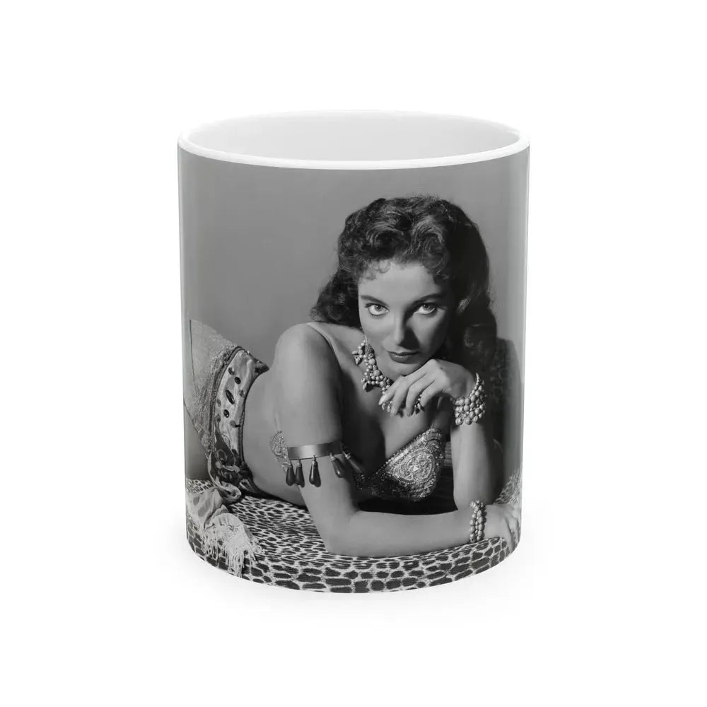 Joan Collins #577 (Vintage Female Icon) White Coffee Mug 11oz - Go Mug Yourself