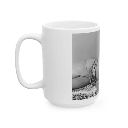 Joan Collins #577 (Vintage Female Icon) White Coffee Mug - Go Mug Yourself