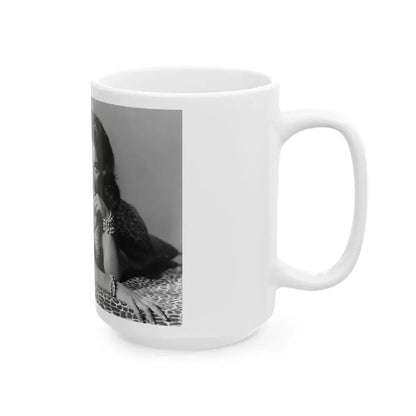 Joan Collins #577 (Vintage Female Icon) White Coffee Mug - Go Mug Yourself