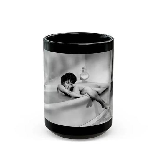 Joan Collins #578 1 (Vintage Female Icon) Black Coffee Mug 15oz - Go Mug Yourself