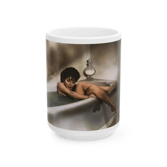 Joan Collins #578 (Vintage Female Icon) White Coffee Mug 15oz - Go Mug Yourself
