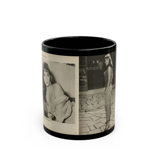 Joan Collins #582 - Europe's Top Pin-Ups Issue #3 1956 (Vintage Female Icon) Black Coffee Mug 11oz - Go Mug Yourself