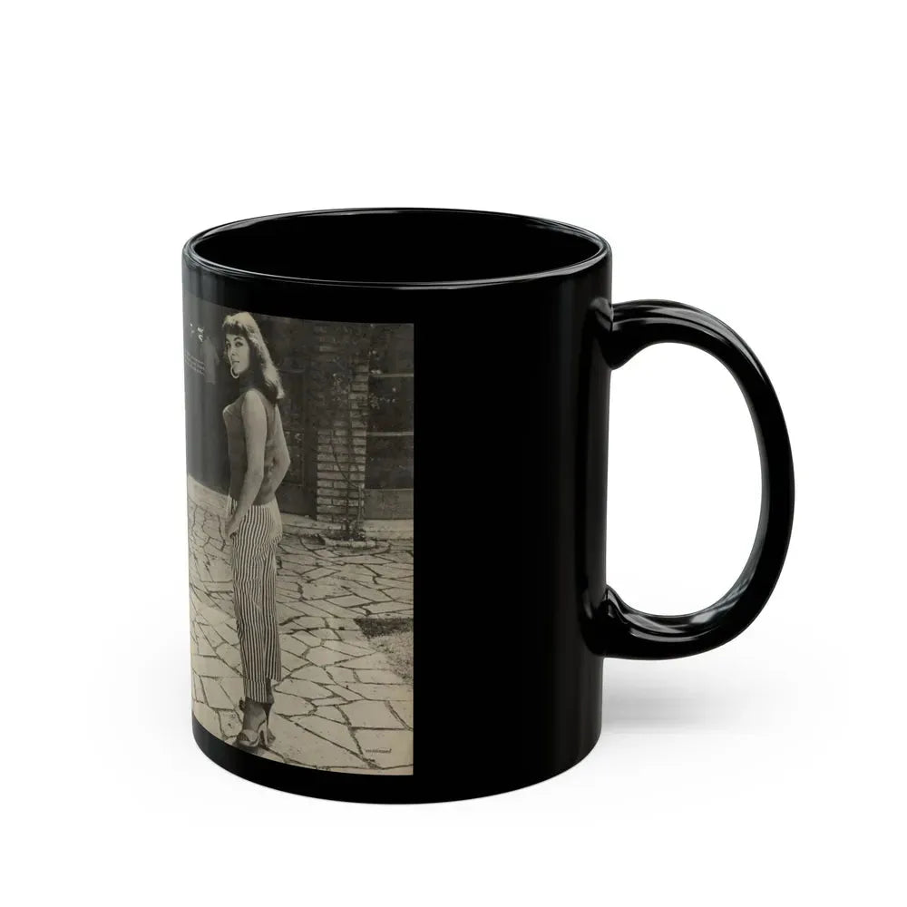 Joan Collins #582 - Europe's Top Pin-Ups Issue #3 1956 (Vintage Female Icon) Black Coffee Mug - Go Mug Yourself