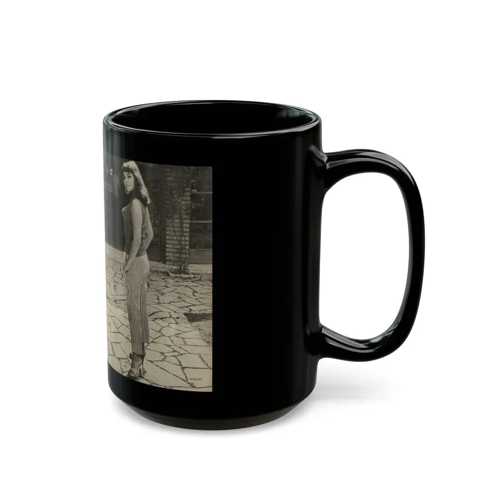 Joan Collins #582 - Europe's Top Pin-Ups Issue #3 1956 (Vintage Female Icon) Black Coffee Mug - Go Mug Yourself
