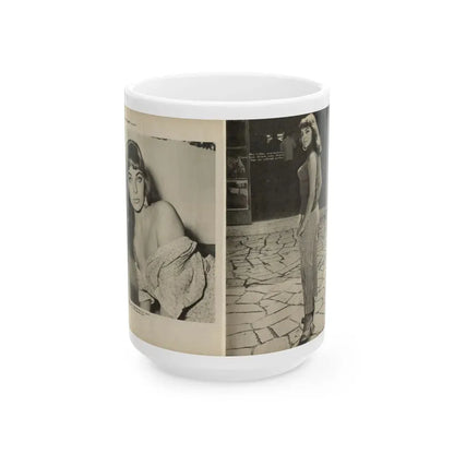 Joan Collins #582 - Europe's Top Pin-Ups Issue #3 1956 (Vintage Female Icon) White Coffee Mug 15oz - Go Mug Yourself