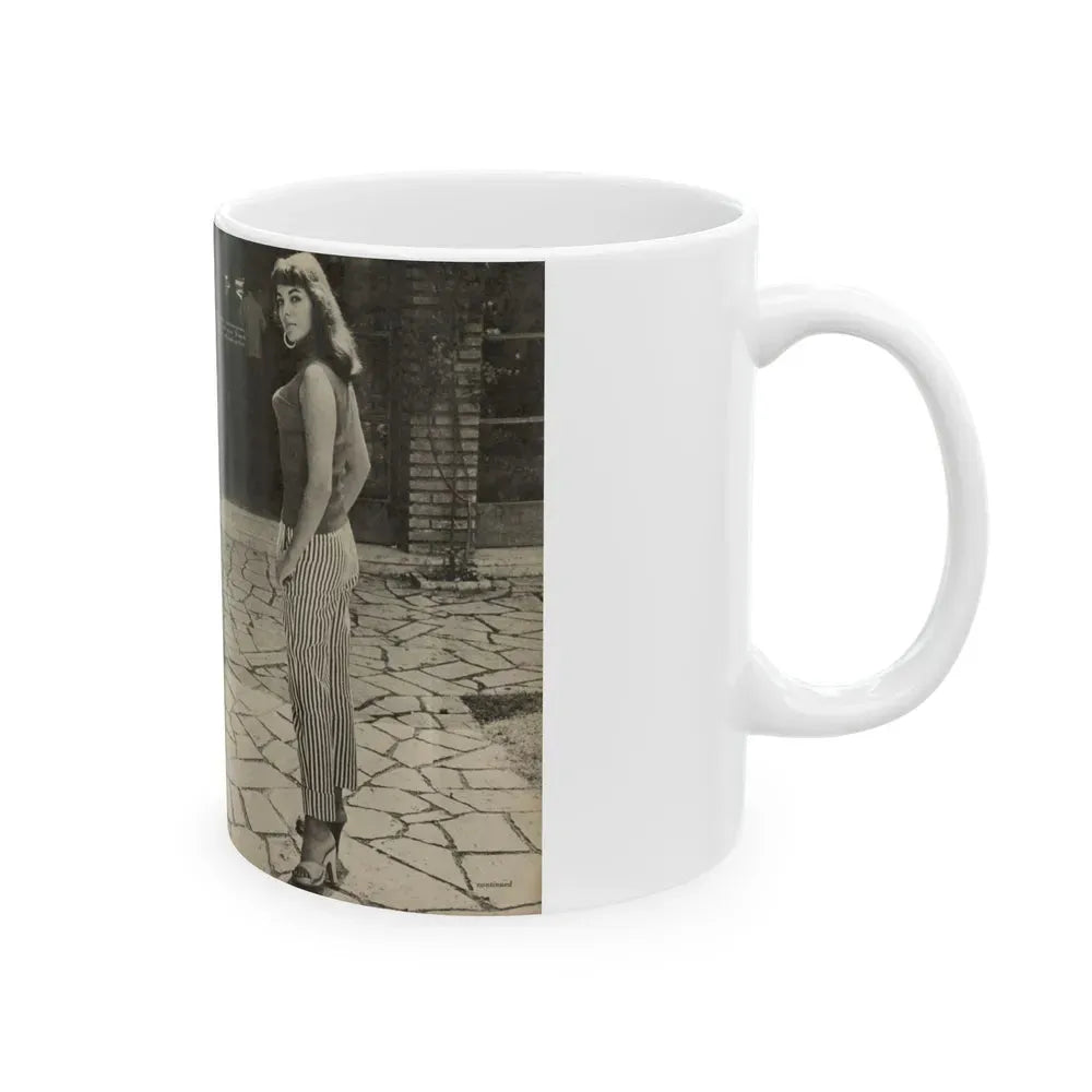 Joan Collins #582 - Europe's Top Pin-Ups Issue #3 1956 (Vintage Female Icon) White Coffee Mug - Go Mug Yourself