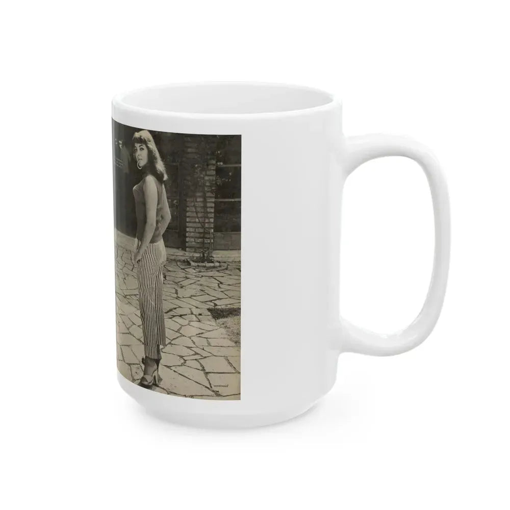 Joan Collins #582 - Europe's Top Pin-Ups Issue #3 1956 (Vintage Female Icon) White Coffee Mug - Go Mug Yourself