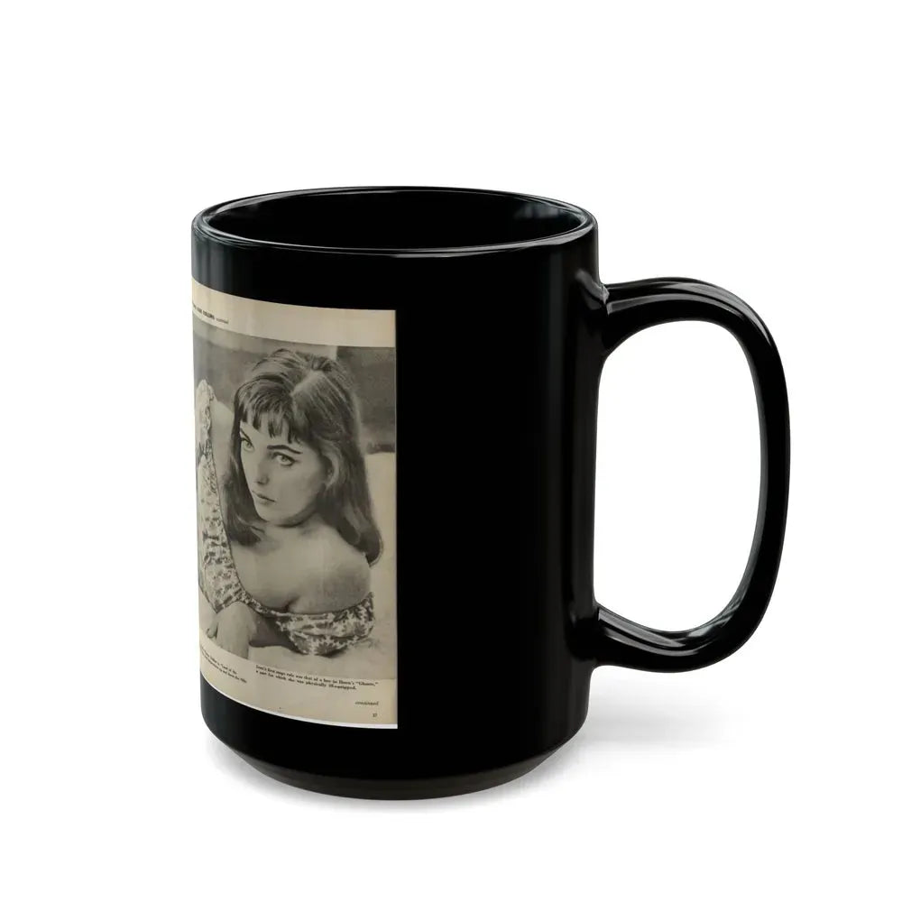 Joan Collins #586 - Europe's Top Pin-Ups Issue #3 1956 (Vintage Female Icon) Black Coffee Mug - Go Mug Yourself