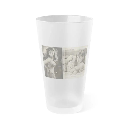 Joan Collins #586 - Europe's Top Pin-Ups Issue #3 1956 (Vintage Female Icon) Frosted Pint Glass 16oz 16oz Frosted - Go Mug Yourself