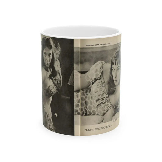 Joan Collins #586 - Europe's Top Pin-Ups Issue #3 1956 (Vintage Female Icon) White Coffee Mug 11oz - Go Mug Yourself