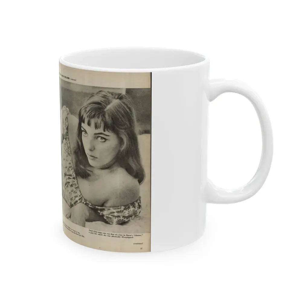 Joan Collins #586 - Europe's Top Pin-Ups Issue #3 1956 (Vintage Female Icon) White Coffee Mug - Go Mug Yourself