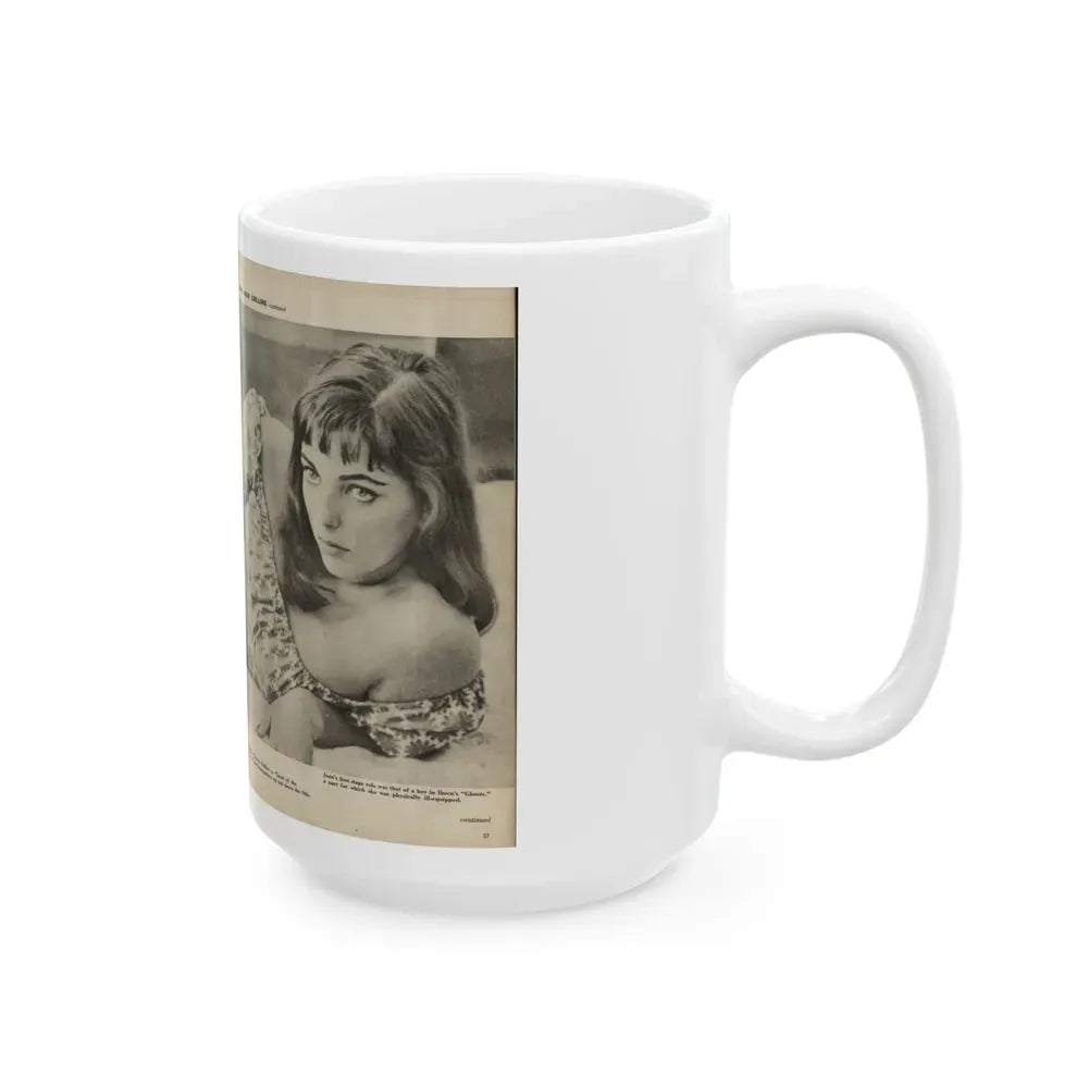 Joan Collins #586 - Europe's Top Pin-Ups Issue #3 1956 (Vintage Female Icon) White Coffee Mug - Go Mug Yourself
