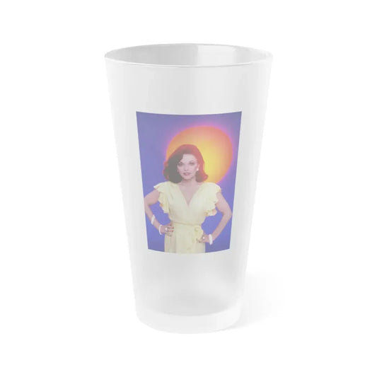 Joan Collins #588 (Vintage Female Icon) Frosted Pint Glass 16oz 16oz Frosted - Go Mug Yourself