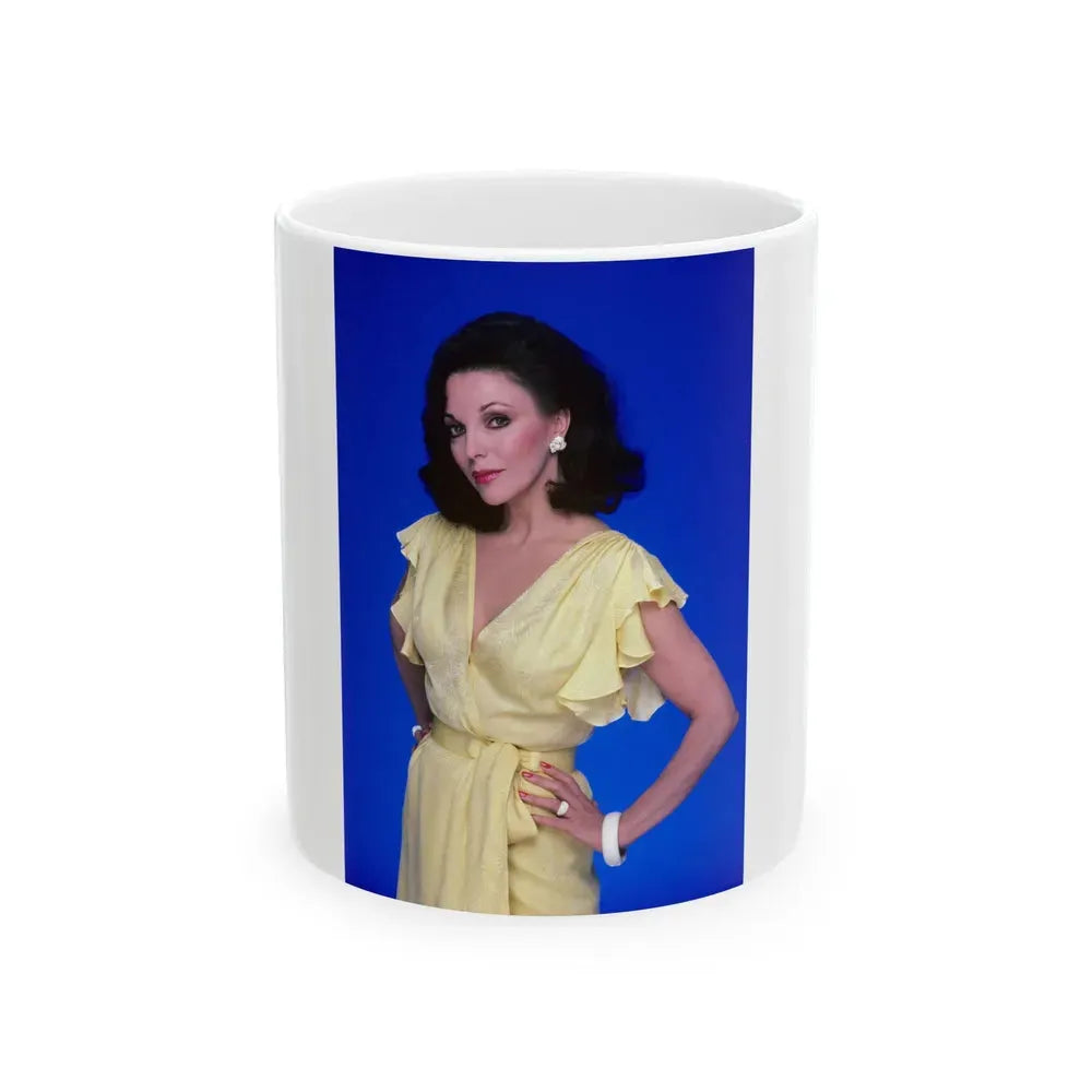 Joan Collins #589 (Vintage Female Icon) White Coffee Mug 11oz - Go Mug Yourself