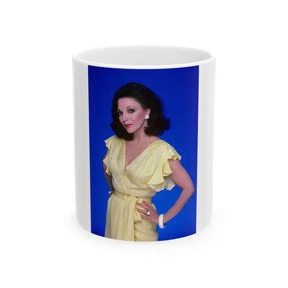 Joan Collins #589 (Vintage Female Icon) White Coffee Mug 11oz - Go Mug Yourself