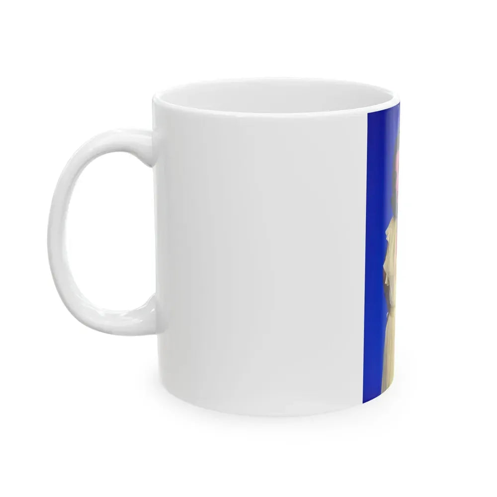 Joan Collins #589 (Vintage Female Icon) White Coffee Mug - Go Mug Yourself