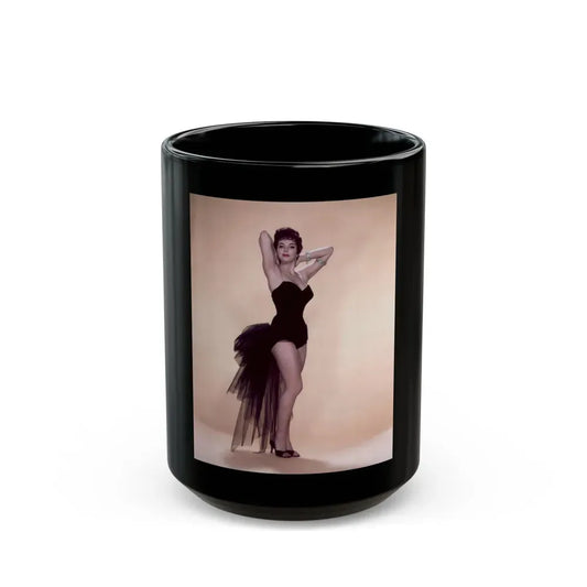 Joan Collins #59 (Vintage Female Icon) Black Coffee Mug 15oz - Go Mug Yourself