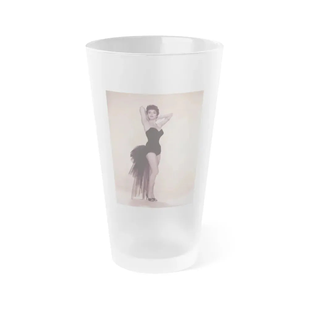 Joan Collins #59 (Vintage Female Icon) Frosted Pint Glass 16oz 16oz Frosted - Go Mug Yourself