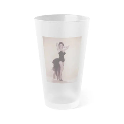Joan Collins #59 (Vintage Female Icon) Frosted Pint Glass 16oz 16oz Frosted - Go Mug Yourself
