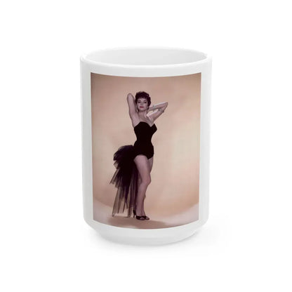 Joan Collins #59 (Vintage Female Icon) White Coffee Mug 15oz - Go Mug Yourself